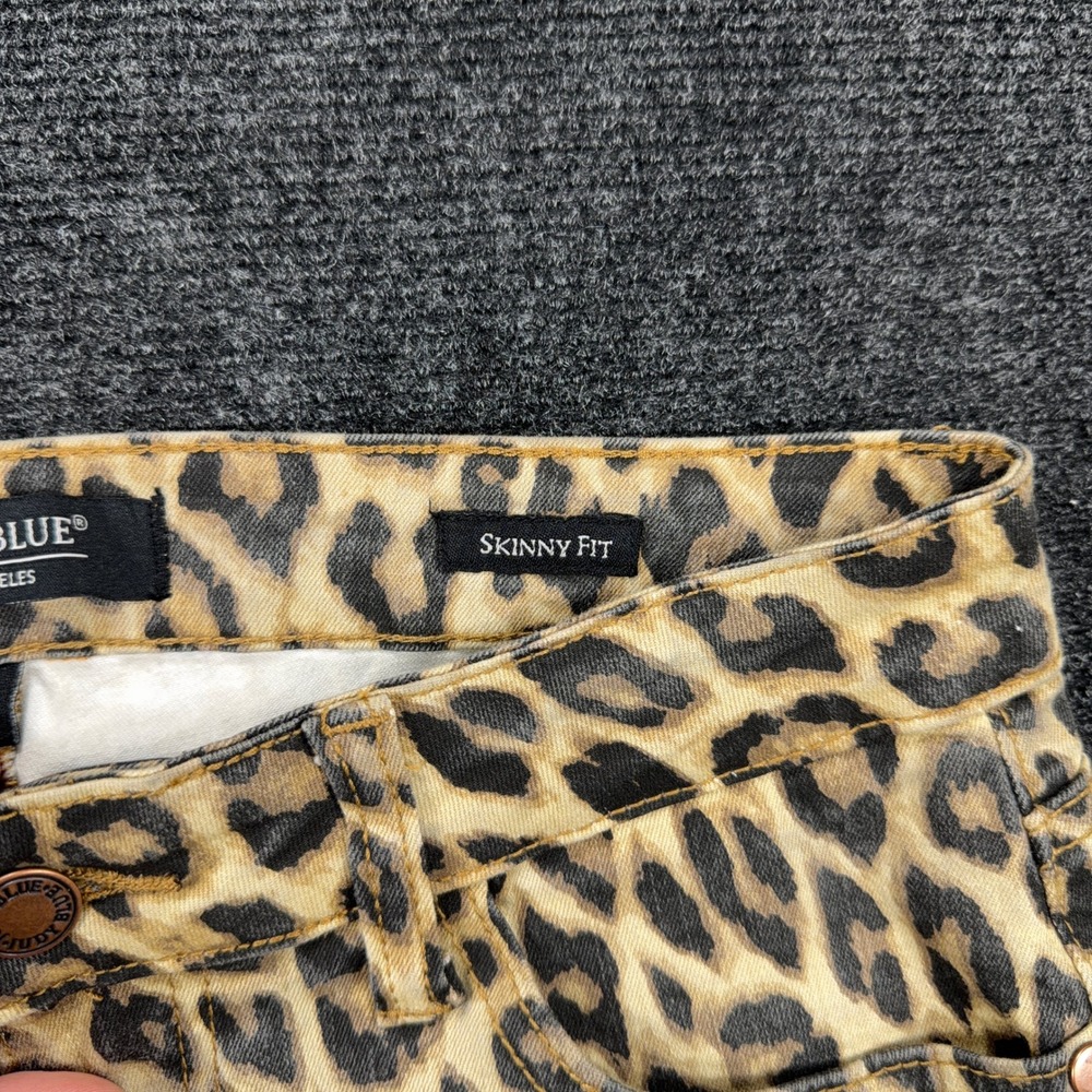 Judy‎ Blue Leopard Print Skinny Fit Stretch Denim Jeans Size 7/28 Tan Brown - Picture 8 of 11
